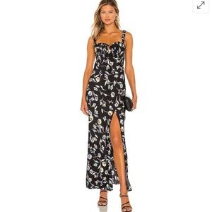 NICHOLAS Black Floral Maxi Dress